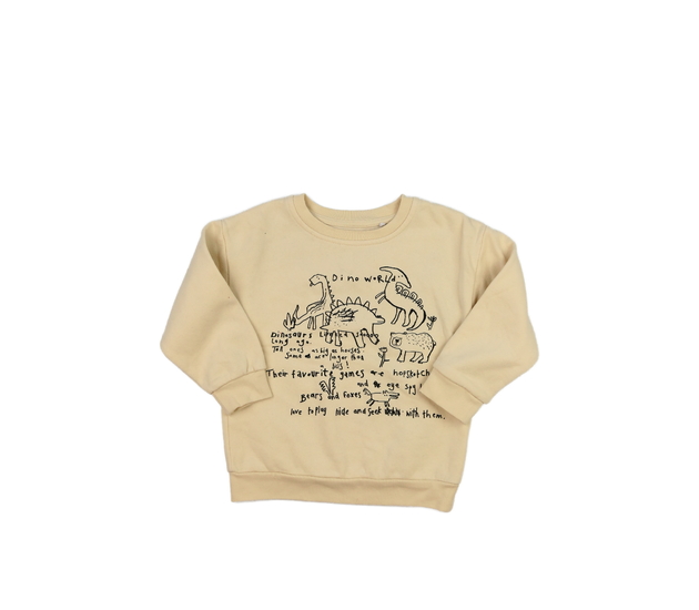 Světle hnědá dinosauří mikina George