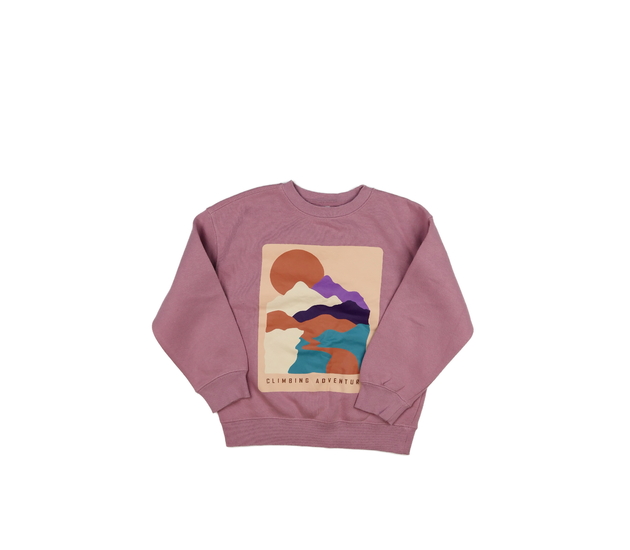 Růžová mikina s motivem hor Zara
