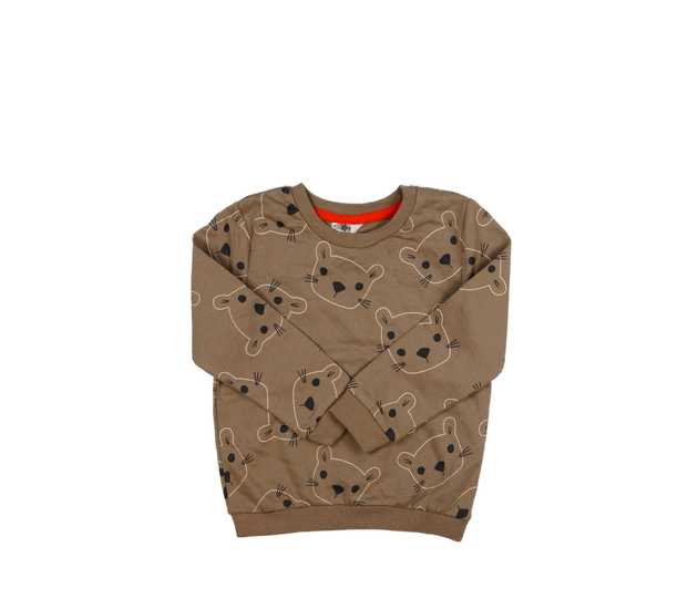 Hnědá mikina se zvířátkem 