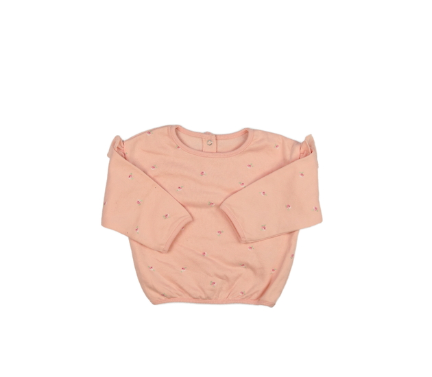 Růžová květinová mikina s volánky George