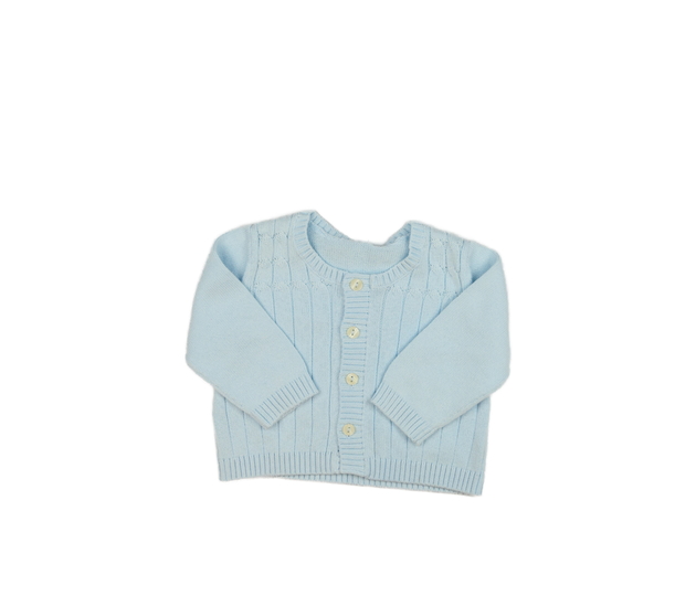 Modrý propínací svetřík 