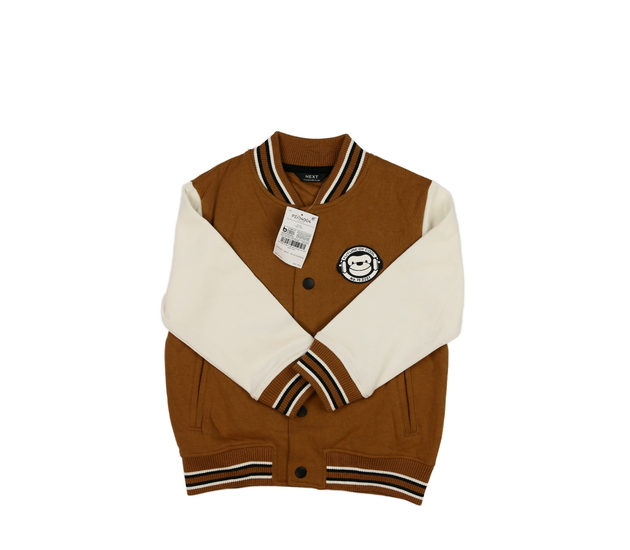 Nová stylová hnědo-bílá mikina na patenty Next