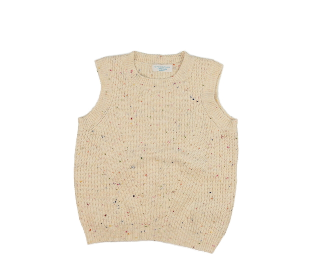 Hnědá melírovaná pletená vesta Primark 