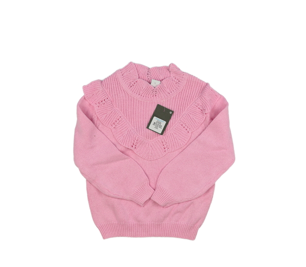 Nový růžový svetr s volánky Primark 