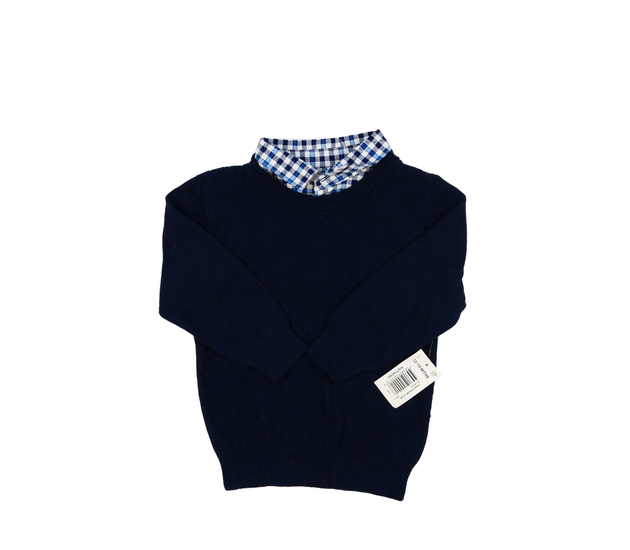 Nový tmavě modrý svetr s límečkem