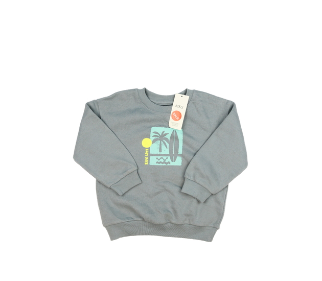 Nová modrá mikina s palmou M&S