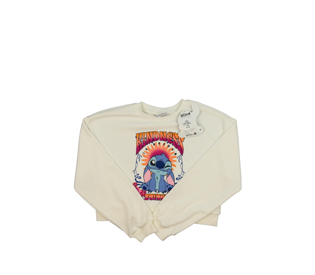 Nová krémová crop mikina Stitch Disney Primark 