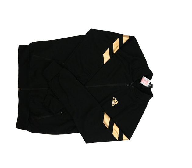 Černá mikina se zlatými detaily vel. 170 Adidas