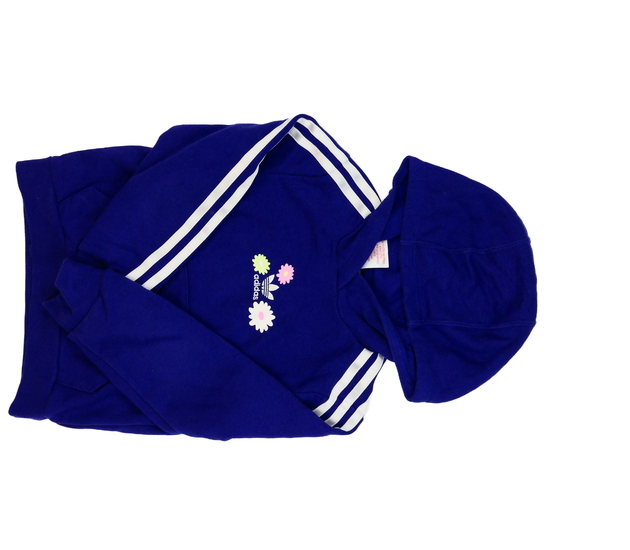 Modrá mikina s květinami Adidas 