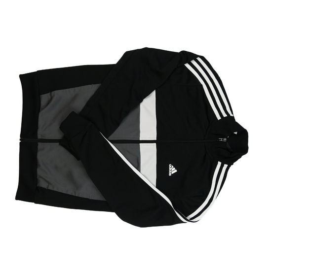 Černo-šedá sportovní mikina Adidas 