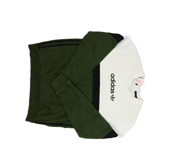 Zeleno-bílá mikina Adidas 