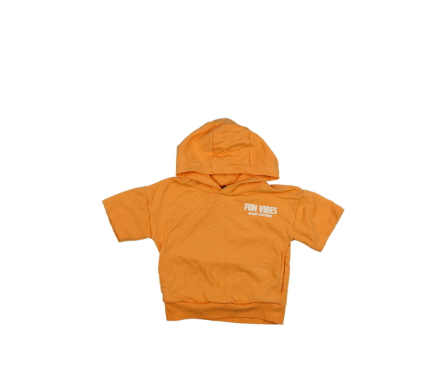 Oranžová mikina krátký rukáv Next