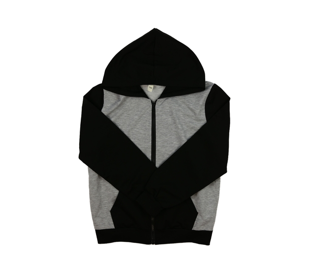 Černo-šedá slabá mikina 