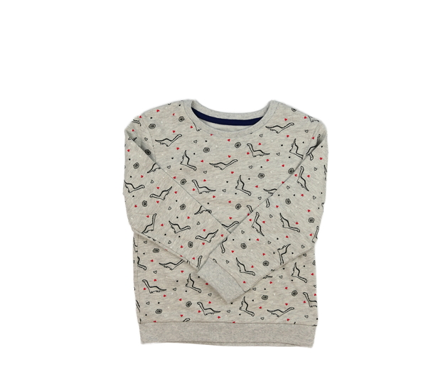 Šedá melírovaná dinosauří mikina Mothercare