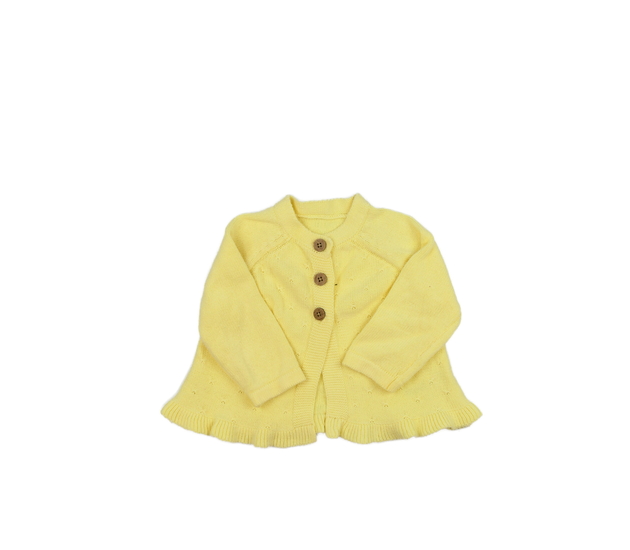 Žlutý propínací svetřík Nutmeg