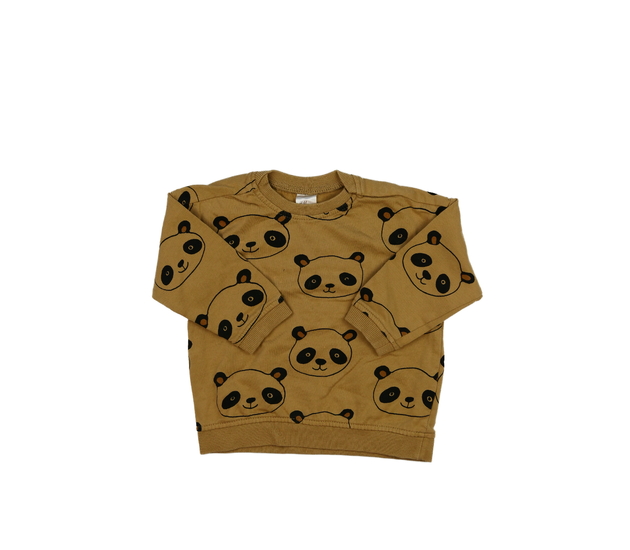 Hnědá slabá mikina s pandou H&M