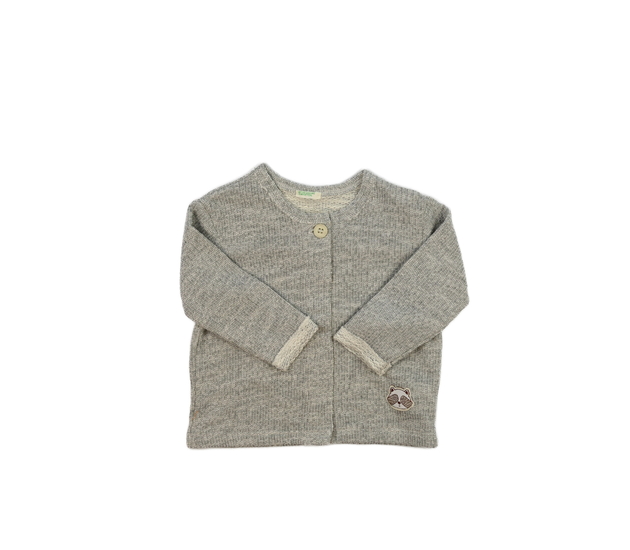 Šedý propínací svetřík Benetton 