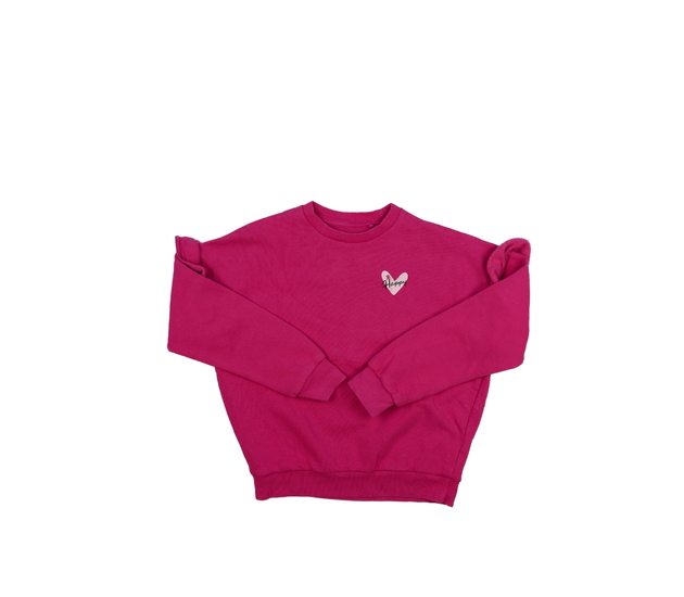 Růžová mikina s volánky a srdcem F&F