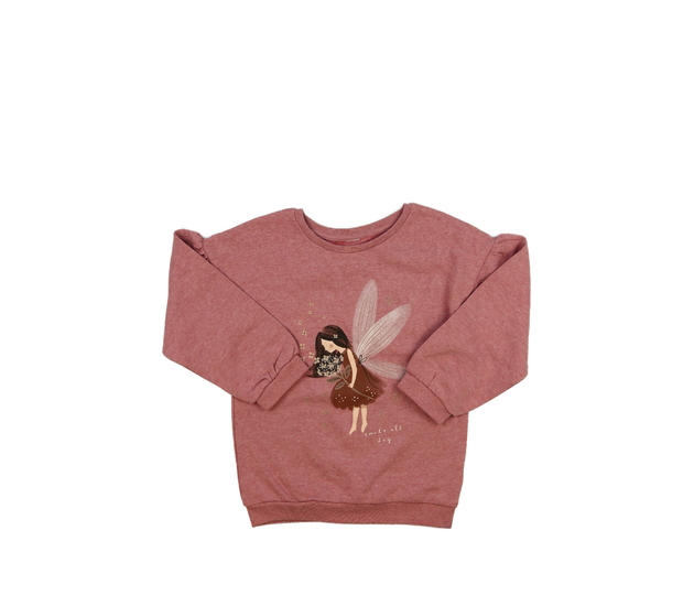Růžová melírovaná mikina s vílou Tu