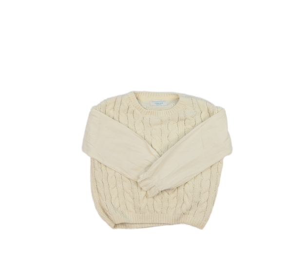 Krémový svetr s košilovými rukávy Primark 