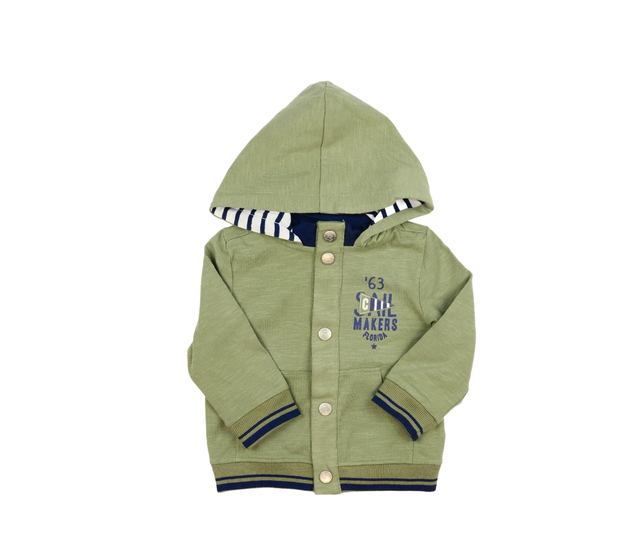 Zelená mikina s nápisy