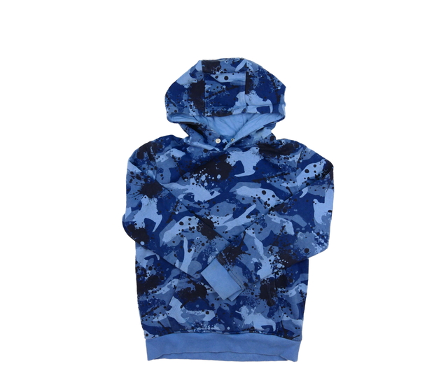 Modrá vzorovaná mikina 