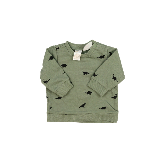 Tmavě zelená mikina s dinosaury H&M