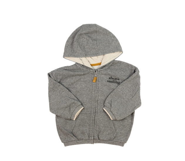 Šedá melírovaná mikina s nápisem George