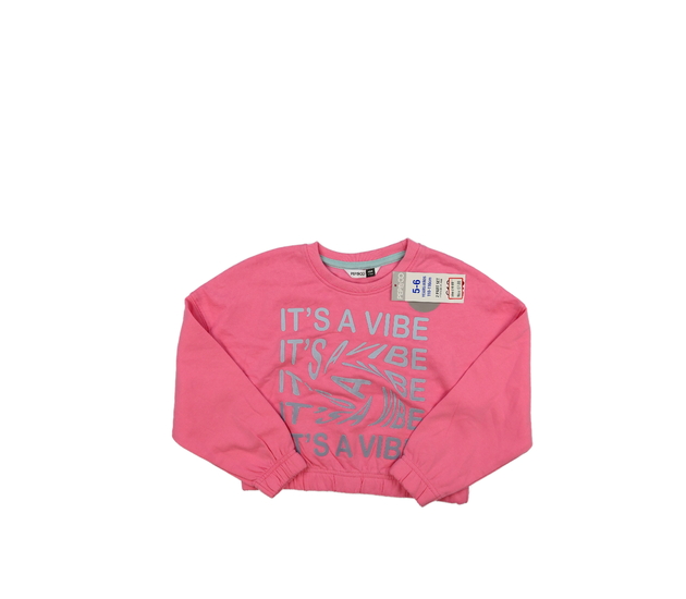 Nová růžová crop mikina s nápisy 