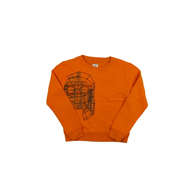 Oranžová mikina s potiskem 