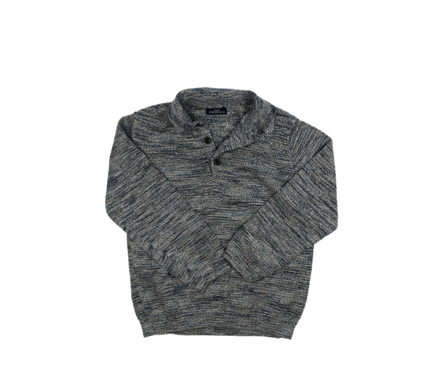 Modrý melírovaný svetřík Next