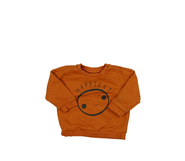 Oranžová mikina se smajlíkem Tu