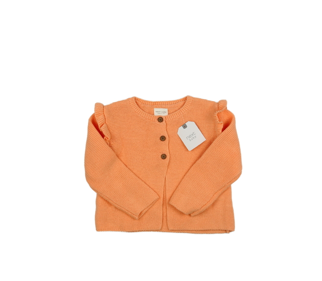 Nový oranžový svetřík s volánky Next