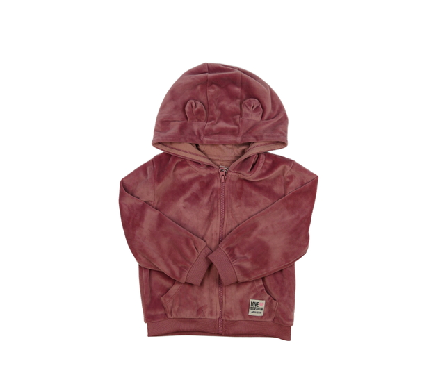 Růžová semišová mikina F&F