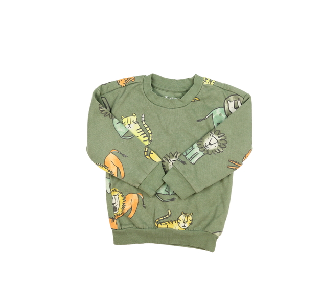 Zelená mikina se zvířátky Nutmeg