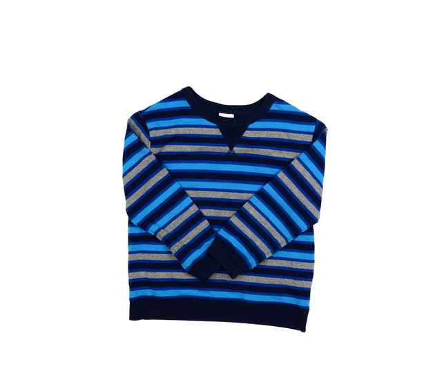 Modro-šedá pruhovaná mikina 