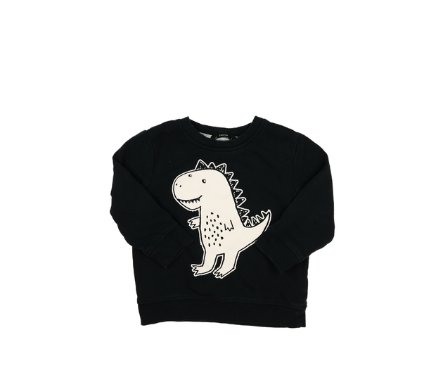 Černá mikina s dinosaurem George