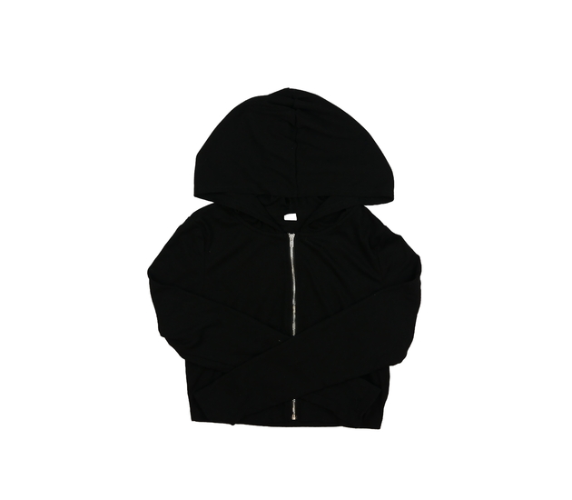 Černá slabá crop mikina 