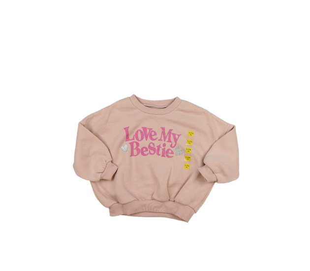 Nová růžová mikina s nápisem 