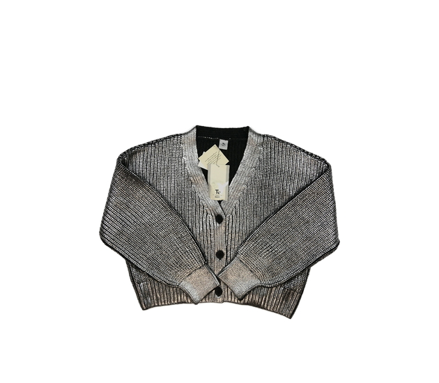 Nový stříbrný kratší kardigan Tu 