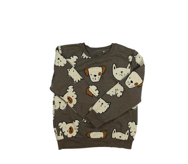 Šedá mikina se zvířátky