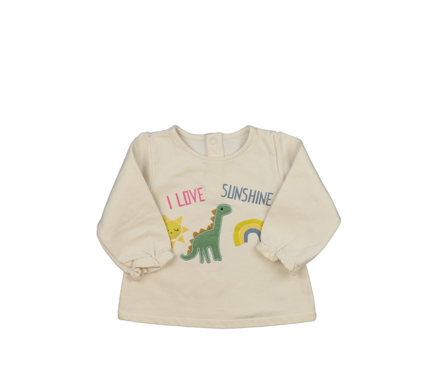 Krémová mikina s dinosaurem M&S