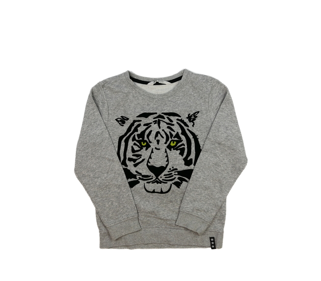 Šedá melírovaná mikina s tygrem H&M