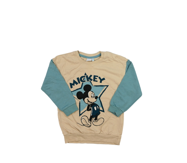 Hnědo-modrá mikina Disney Mickey 