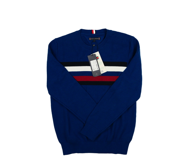 Nový modrý přízový svetr Tommy Hilfiger