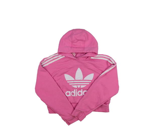 Růžová crop mikina Adidas