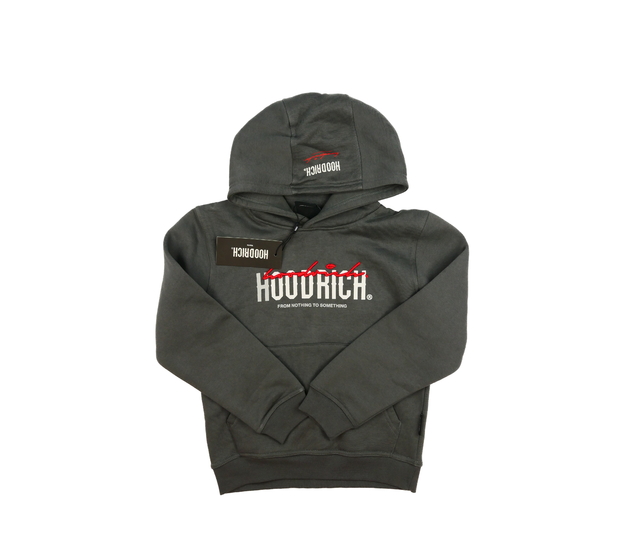 Nová šedá mikina s nápisem Hoodrich