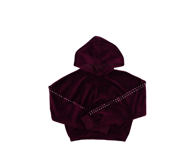 Purpurová semišová crop mikina George