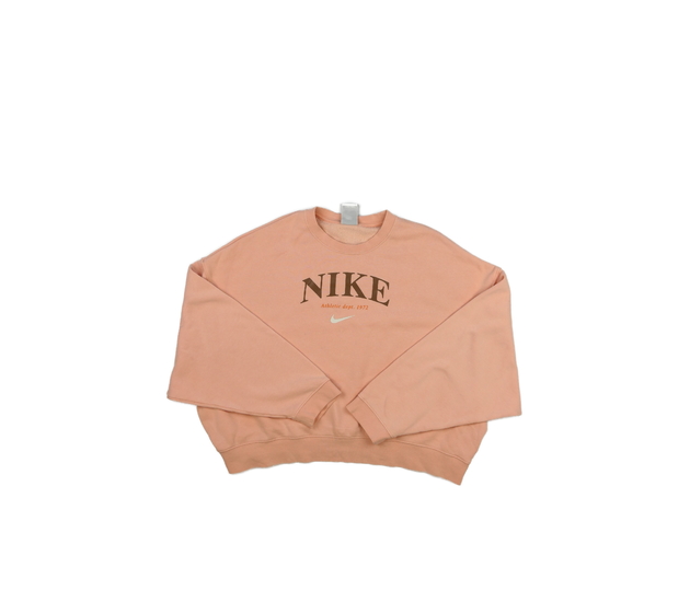 Světle růžová crop mikina Nike 