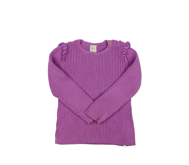 Fialový svetr s volánky H&M